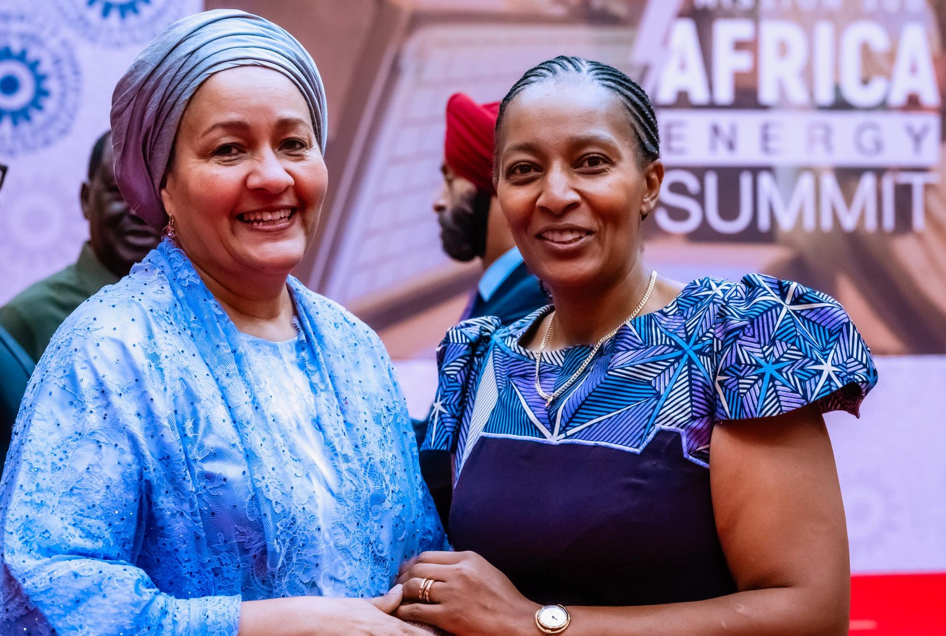 Phanice of Africa with UN Deputy Secretary-General at Africa Energy Summit