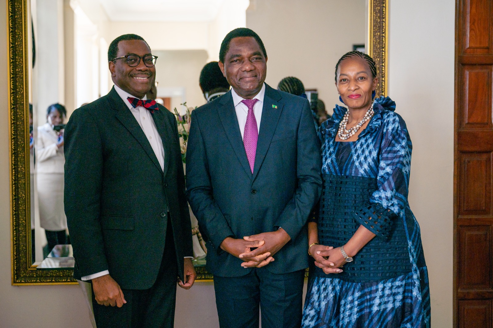 Phanice of Africa with African Development Bank President and Head of State
